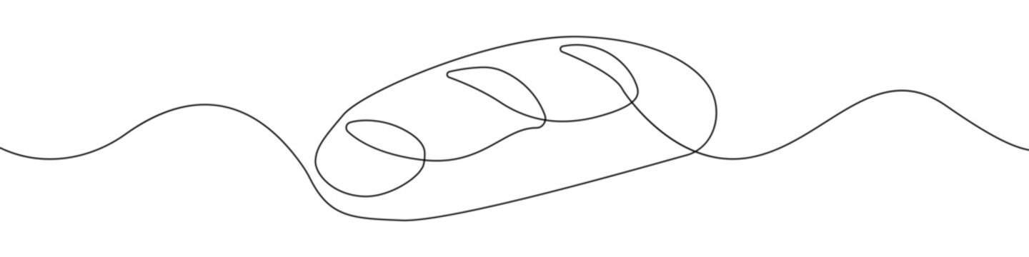 recommend clip art: Loaf icon line continuous drawing vector. One line Loaf icon vector background. Loaf icon. Continuous outline of a Bread can be baked icon.