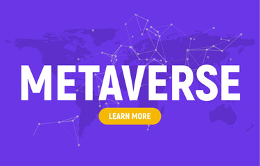 Metaverse background game 3d abstract cyber technology logo. Futuristic neon metaverse background virtual reality.