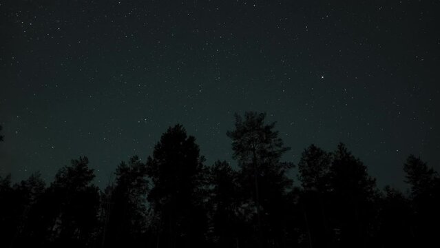 Timelapse of starry sky and dawn