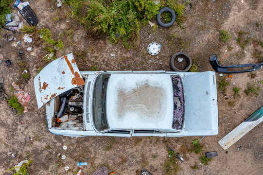 Ukrainian War - Destroyed Cars in Butscha