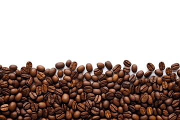 Obraz premium coffee beans on white background ,Generative AI