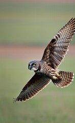 Obraz premium brown owl, in flight