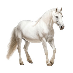A beautiful white horse