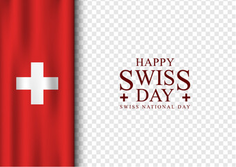 Swiss day vector background.