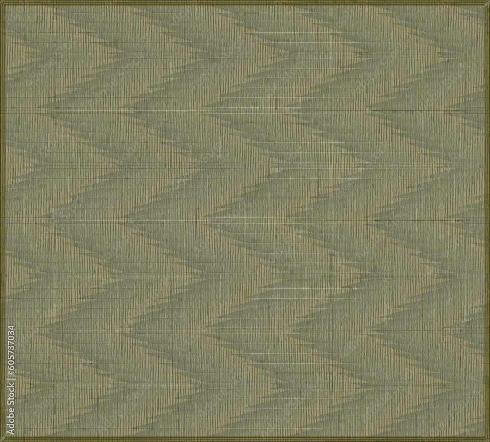 Poster abstract illustration green background with zigzag pattern fabric texture