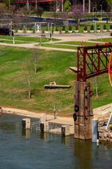 people chilling in the city park