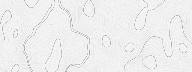 Abstract wave curved lines topographic contours map background. Abstract geographic wavy and curve grid lines map background.	