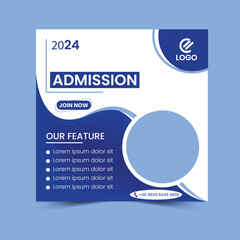 School admission social media post template