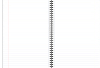 A lined notebook in a spiral binding vector epas 10