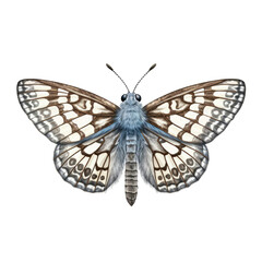 Checkered skipper butterfly -  Pyrgus communis 1. Transparent PNG. Generative AI