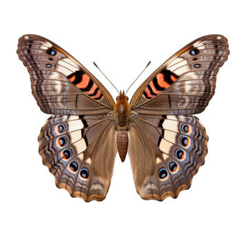 Common buckeye butterfly -  Junonia coenia 1. Transparent PNG. Generative AI