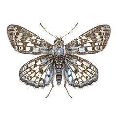 Naklejka premium Grizzled skipper butterfly - Pyrgus centaureae 1. Transparent PNG. Generative AI