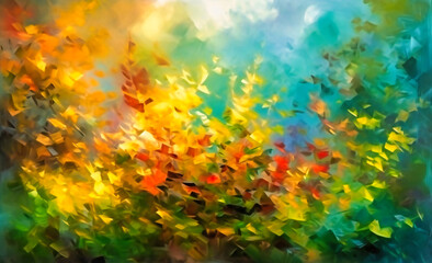 Obraz na płótnie Canvas blurred background with green foliage