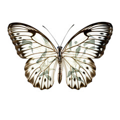 Tree nymph butterfly -  Idea leuconoe. Transparent PNG. Generative AI