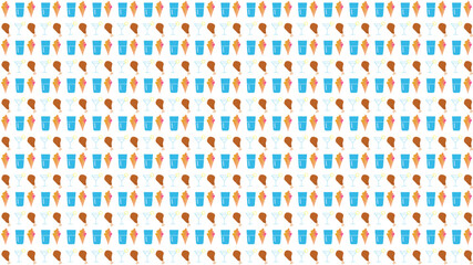 Seamless pattern with outline icons on a theme kitchen accessories and food , a dark outline on a light background