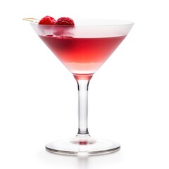 French Martini cocktail Isolated on White. Generative AI