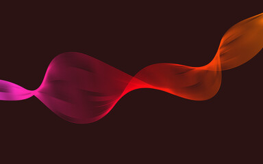 abstract wave red background with smoke