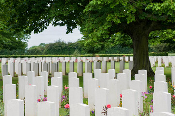Britischer Soldatenfriedhof in Bayeux, D-Day, Bayeux, Normandie, Frankreich