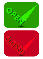 3d text open and closed