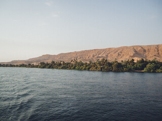 Fototapeta na wymiar Nile River in a summer sunny day