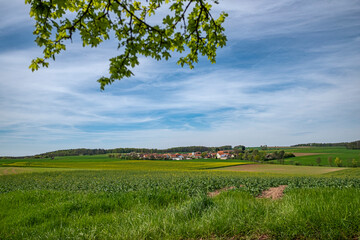 Das Dorf Dörflis im Kreis Hassberge in Unterfranken