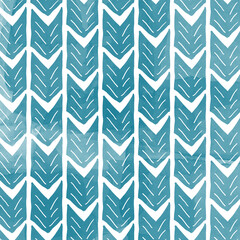 Seamless geometric blue indie native ethnic background watercolor texture painted
