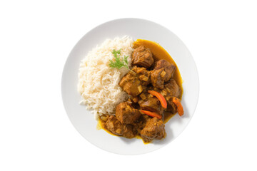 Curry Goat Jamaican Cuisine. Isolated On Transparent Background, Png. Generative AI