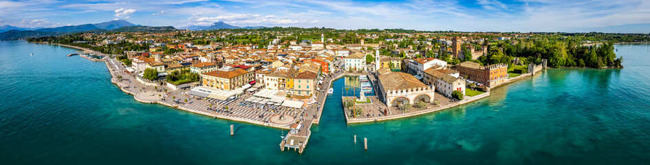 old town and port of Lazise in italy