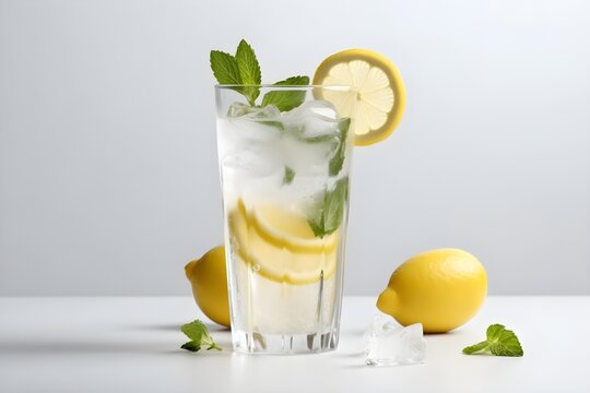 "Cold Lemon Mint Refresher"