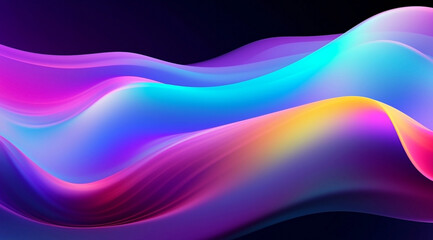 blue abstract waves wallpaper background generative ai