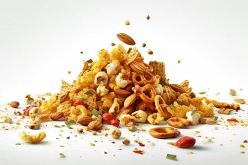 Foto op Aluminium A pile of Spicy and savory snack mix © Malek