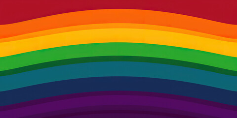 Inclusivity Unveiled: Vibrant Hues of the LGBTQ+ Pride Flag. Generated AI