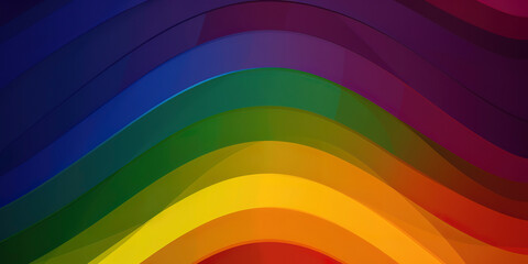Obraz premium Rainbow of Love: Symbolizing Diversity with the LGBTQ+ Pride Flag. Generated AI