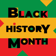 Black History Month. Annual celebration in february in USA and Canada, october in UK. Vector Flat Illustration. 