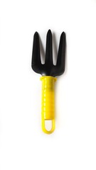 Garden fork isolated on white background. Gardening tool equipment