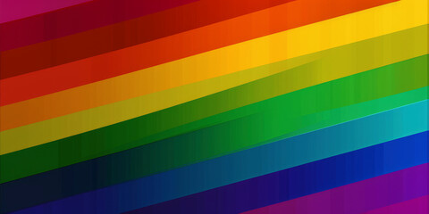 Rainbow of Love: Symbolizing Diversity with the LGBTQ+ Pride Flag. Generated AI