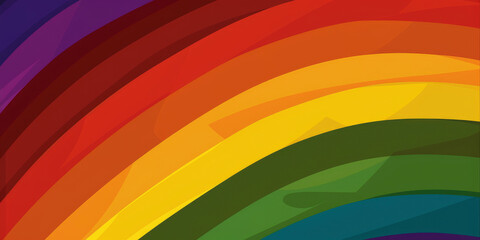 Obraz premium Colors of Pride: Honoring Diversity with the LGBTQ+ Flag's Vibrancy. Generated AI