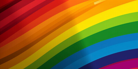 Obraz premium Proudly Colorful: Uniting with the LGBTQ+ Flag's Vibrant Palette. Generated AI