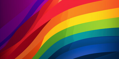 Obraz premium Proudly Colorful: Uniting with the LGBTQ+ Flag's Vibrant Palette. Generated AI