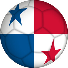 Football ball with Panama flag pattern.