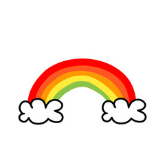 Rainbow and Cloud Icon