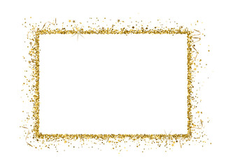 Gold Glitter Frame Rectangle