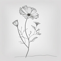 hand drawn flowers to paint kids
