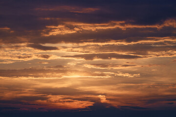 Sunrise at colorful sky.