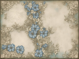 Flowers background. AI generated illustration