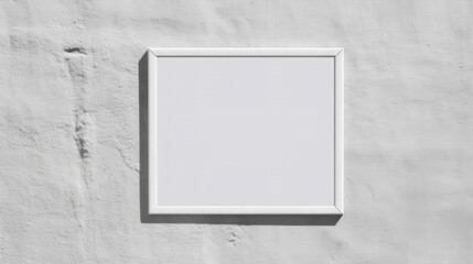 Blank signboard mock-up on concrete wall background. Generative AI. 