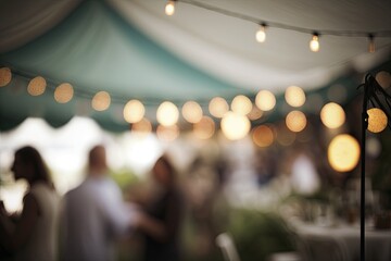 Use bokeh to create an abstract blur of a daytime event in a garden. (Tone analog). Generative AI