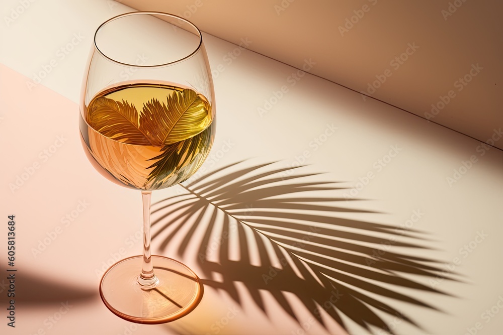 Poster glass of red wine on a wooden table with grapes in the background. generative ai