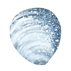 Set of Seashells on isolated white background, watercolor illustration, sea clipart