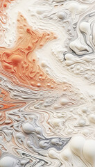 3d abstract wavy bubbles background, abstract gypsum panel for painting or interior Art. Generative AI